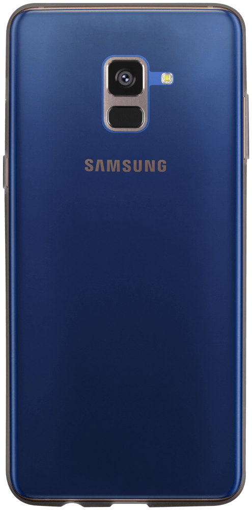 Samsung Galaxy A8 Plus 2018 (A730) szilikon tok matt-fényes keret füstszínű