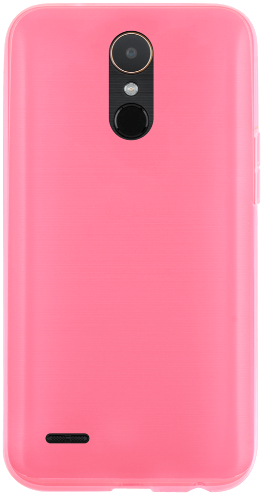 LG K10 2017 (M250N) szilikon tok matt-fényes keret rózsaszín