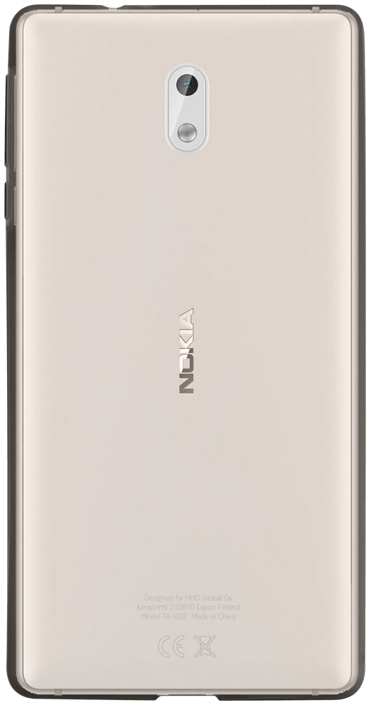 Nokia 3 Dual szilikon tok matt-fényes keret füstszínű