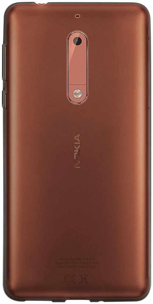 Nokia 5 szilikon tok matt-fényes keret füstszínű