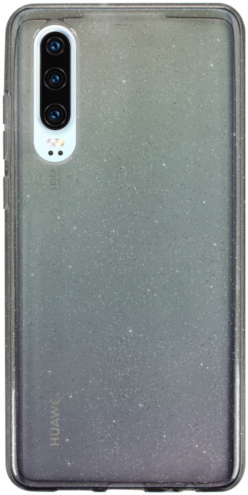 Huawei P30 szilikon tok csillogó füstszínű