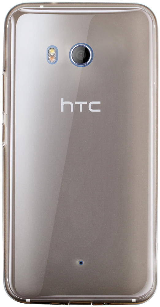 HTC U11 szilikon tok matt-fényes keret átlátszó füstszínű