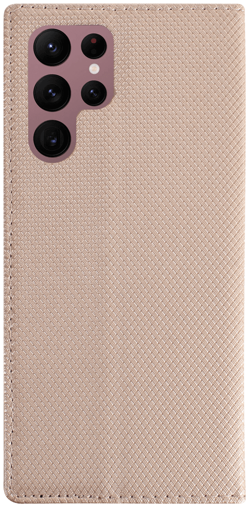Samsung Galaxy S22 Ultra 5G (SM-S908B) oldalra nyíló flipes bőrtok rombusz mintás arany