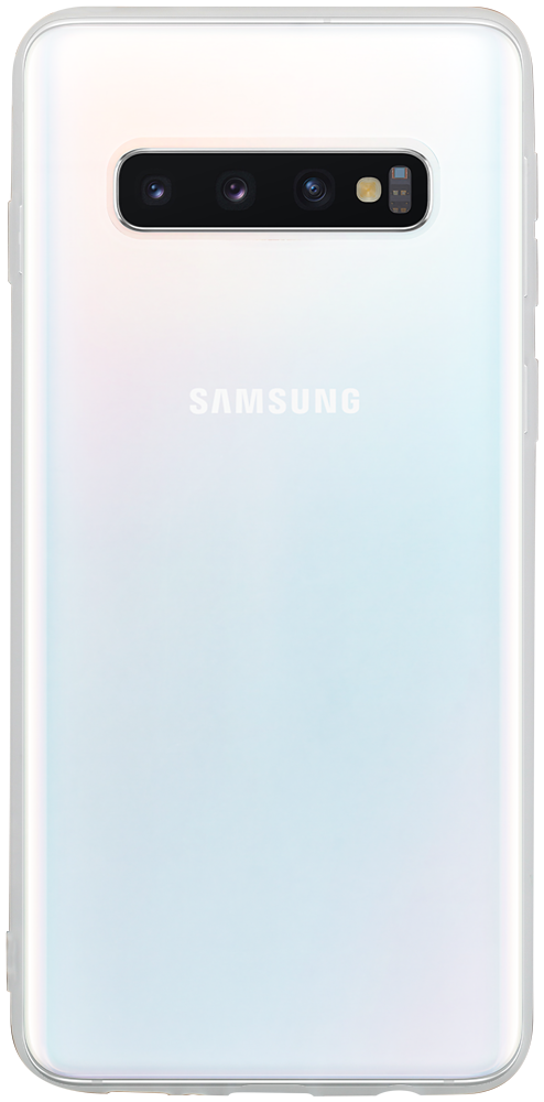 Samsung Galaxy S10 (SM-G973) szilikon tok matt tejfehér
