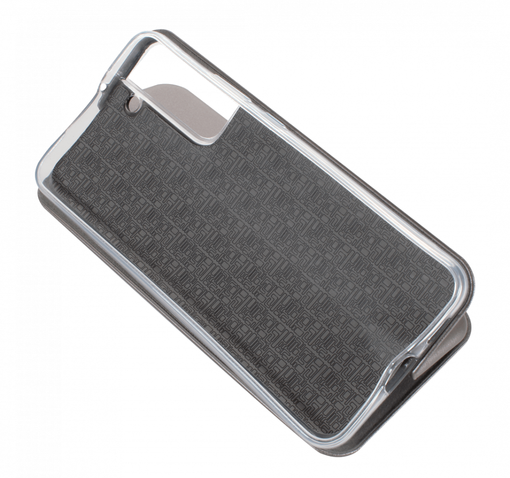 Samsung Galaxy S22 Plus 5G (SM-S906B) oldalra nyíló mágneses flipes bőrtok prémium minőség ezüst