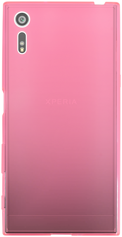 Sony Xperia XZ (F8331) szilikon tok matt-fényes keret rózsaszín