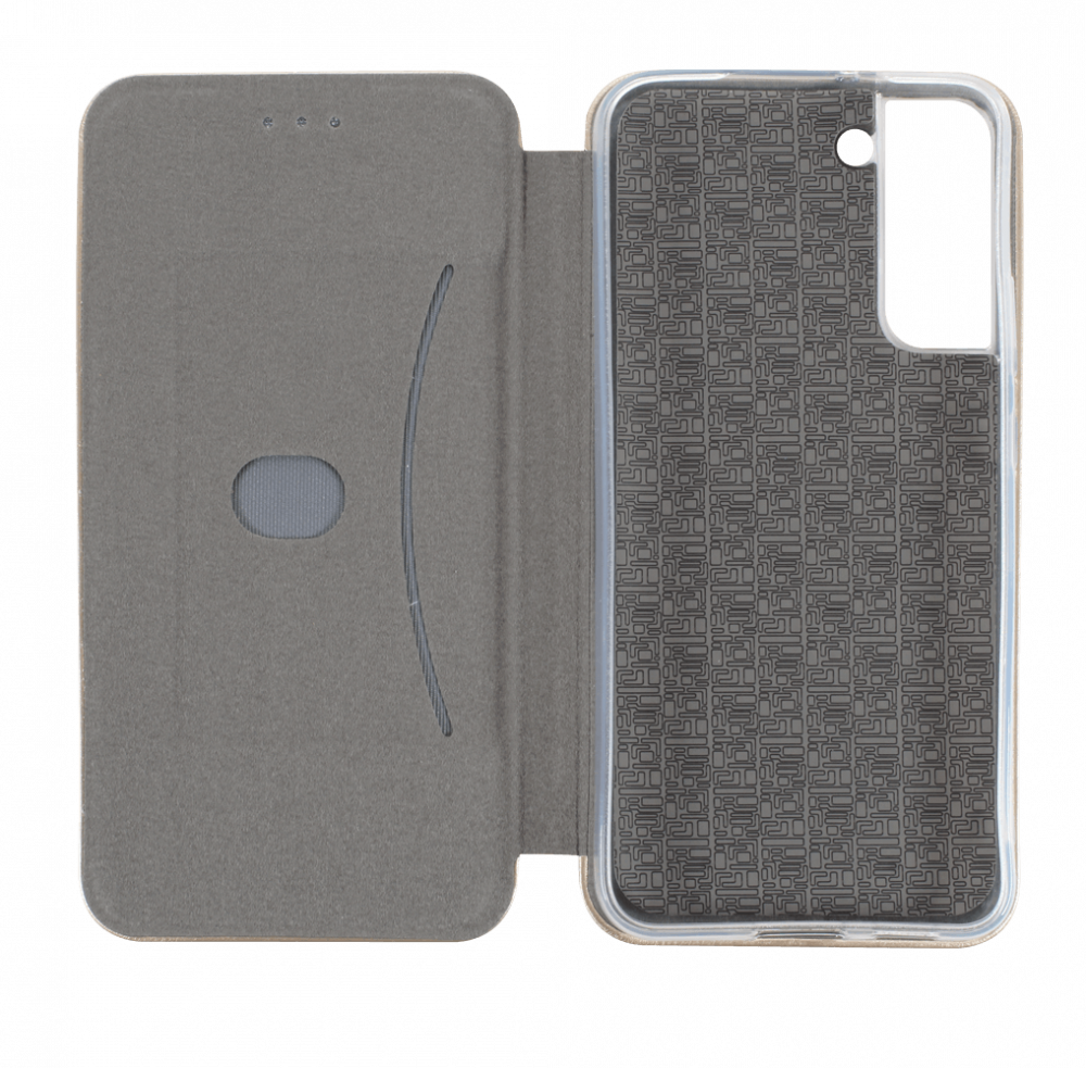 Samsung Galaxy S22 Plus 5G (SM-S906B) oldalra nyíló mágneses flipes bőrtok prémium minőség arany