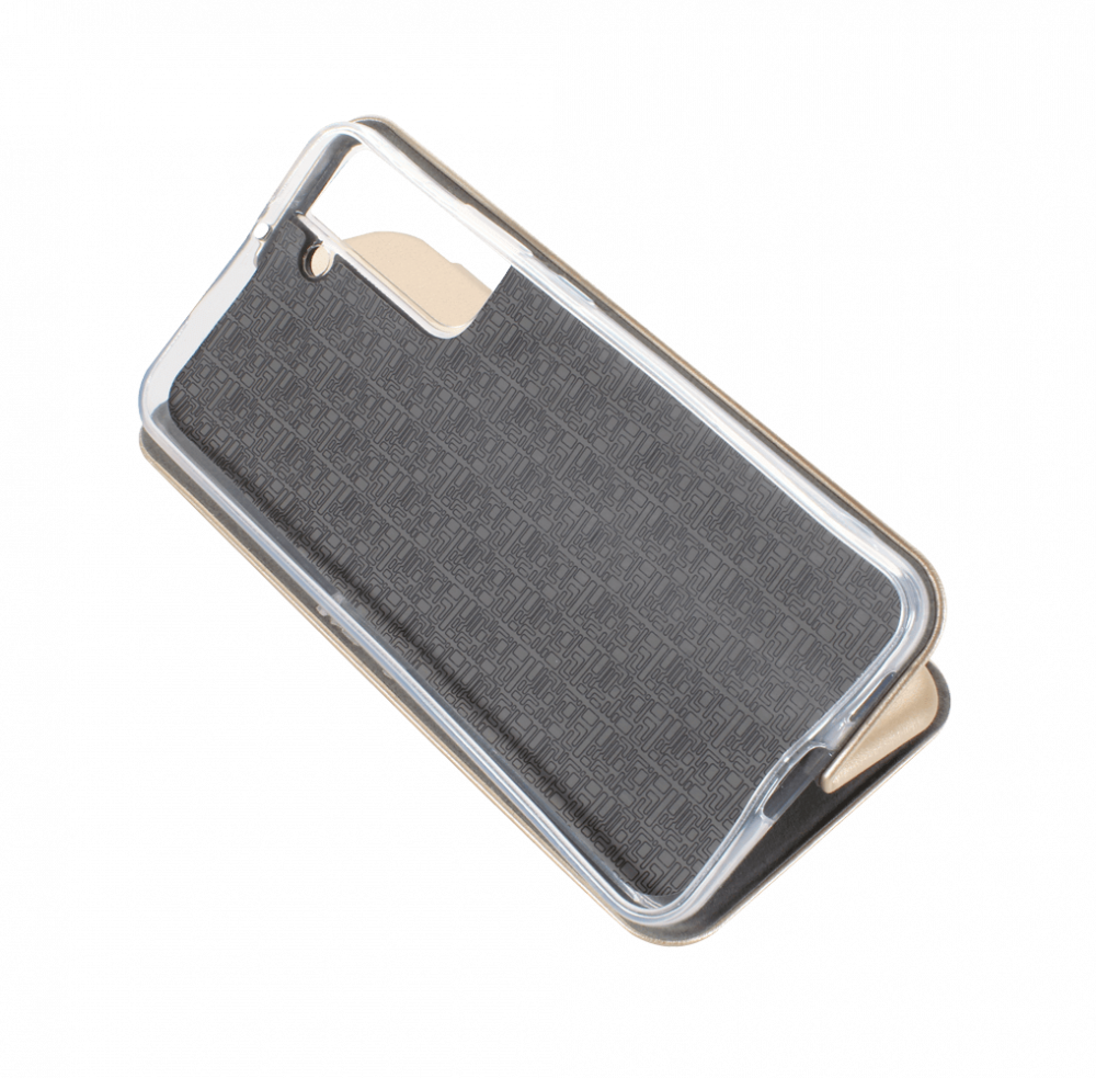 Samsung Galaxy S22 Plus 5G (SM-S906B) oldalra nyíló mágneses flipes bőrtok prémium minőség arany