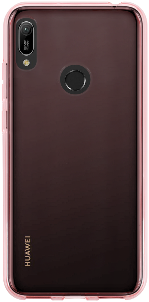 Huawei Y6 2019 (Y6 Prime 2019) szilikon tok átlátszó rózsaszín