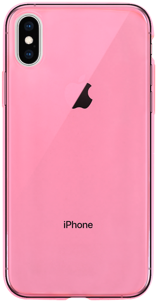 Apple iPhone XS szilikon tok ultravékony átlátszó rózsaszín