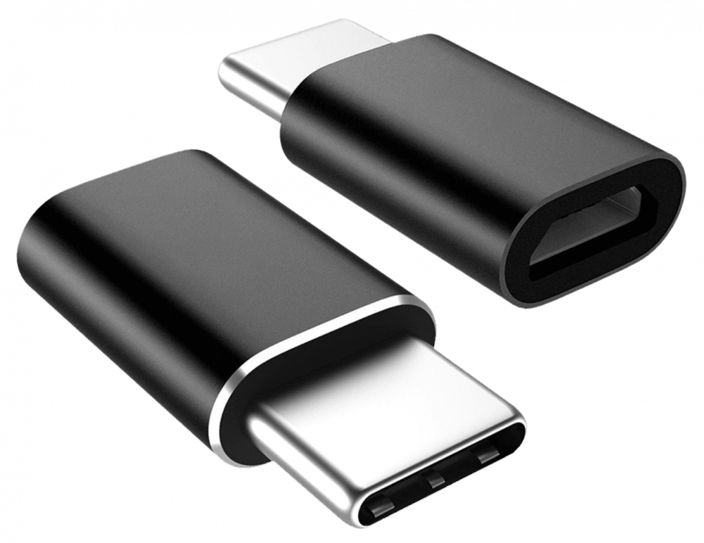 Samsung Galaxy Tab A7 10.4 (2020) Wifi (SM-T500) átalakító adapter micro USB csatlakozóról TYPE-C csatlakozóra fekete
