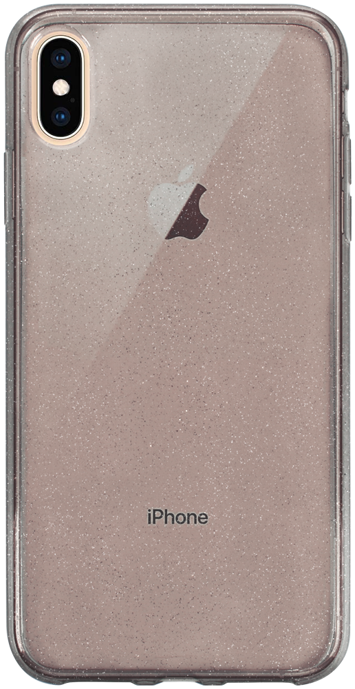 Apple iPhone XS Max szilikon tok csillogó füstszínű