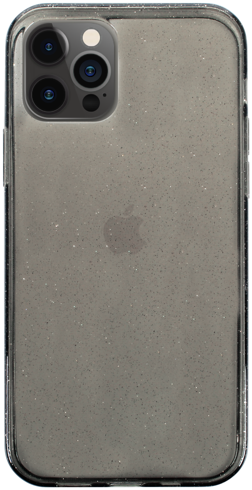 Apple iPhone 12 Pro szilikon tok csillogó füstszínű