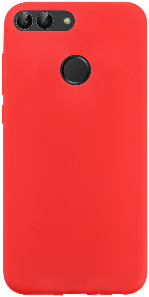 Huawei P Smart (Enjoy 7S) szilikon tok matt-fényes keret piros