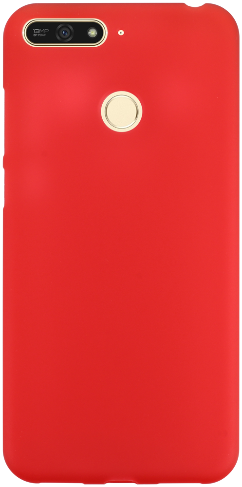 Huawei Y6 Prime 2018 szilikon tok matt-fényes keret piros
