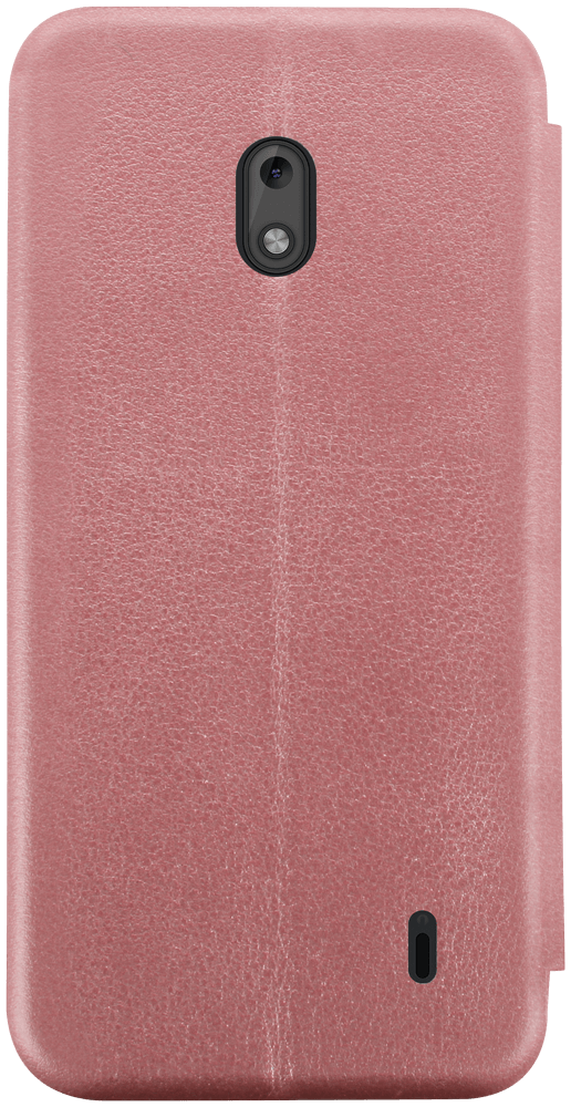 Nokia 2 2019 (2.2) oldalra nyíló mágneses flipes bőrtok prémium minőség rozéarany