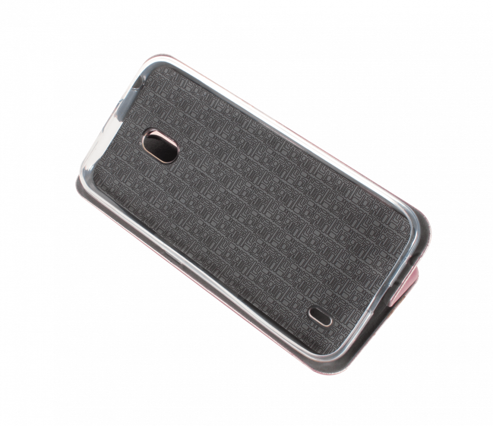 Nokia 2 2019 (2.2) oldalra nyíló mágneses flipes bőrtok prémium minőség rozéarany