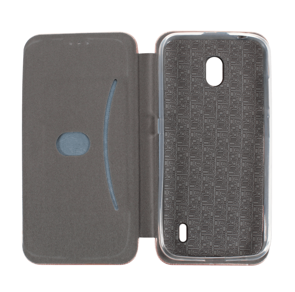 Nokia 2 2019 (2.2) oldalra nyíló mágneses flipes bőrtok prémium minőség rozéarany