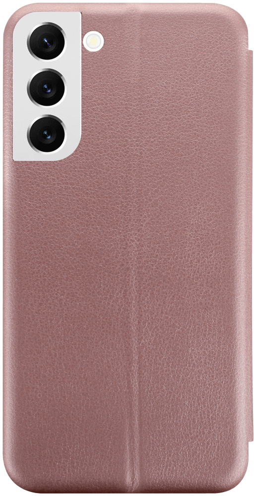 Samsung Galaxy S22 Plus 5G (SM-S906B) oldalra nyíló mágneses flipes bőrtok prémium minőség rozéarany