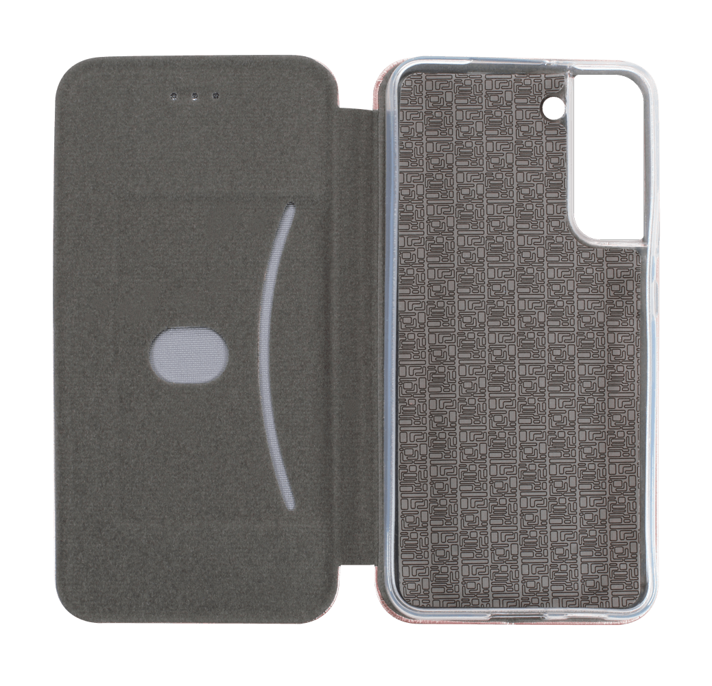 Samsung Galaxy S22 Plus 5G (SM-S906B) oldalra nyíló mágneses flipes bőrtok prémium minőség rozéarany