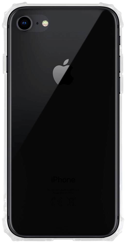 Apple iPhone SE (2022) szilikon tok közepesen ütésálló légpárnás sarok átlátszó