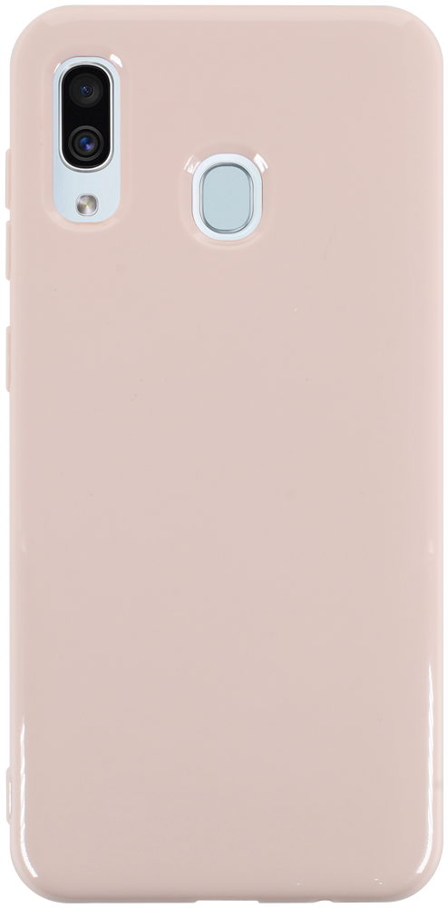 Samsung Galaxy A30 (SM-A305) szilikon tok fényes halvány rózsaszín