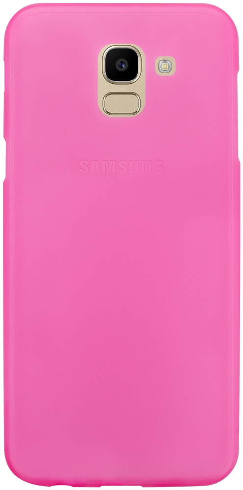 Samsung Galaxy J6 2018 (J600) szilikon tok matt-fényes keret rózsaszín