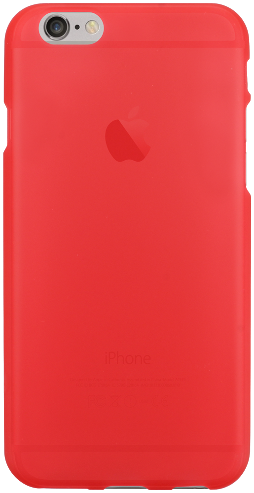 Apple iPhone 6S szilikon tok matt-fényes keret piros