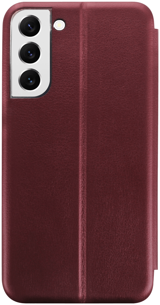 Samsung Galaxy S22 Plus 5G (SM-S906B) oldalra nyíló mágneses flipes bőrtok prémium minőség bordó