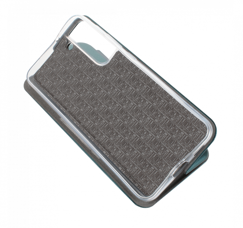 Samsung Galaxy S22 Plus 5G (SM-S906B) oldalra nyíló mágneses flipes bőrtok prémium minőség sötétzöld