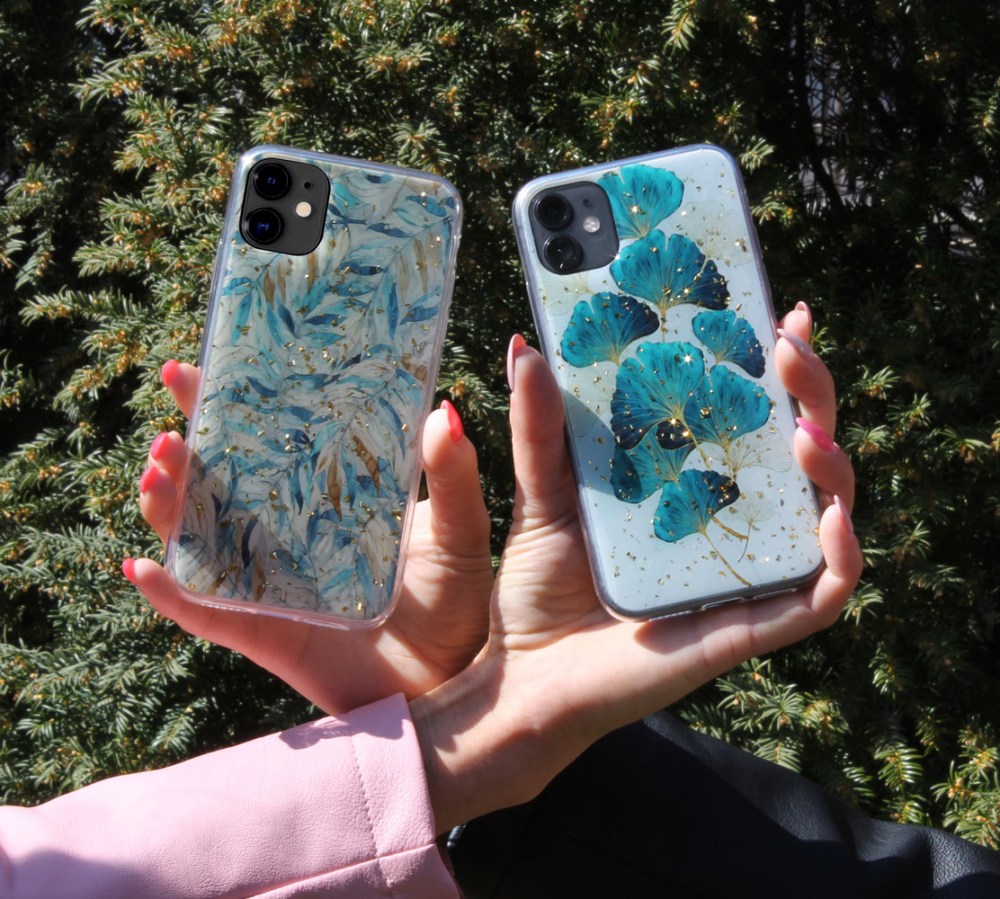 Xiaomi Poco M3 kemény hátlap kameravédővel Gold Glam Leaves