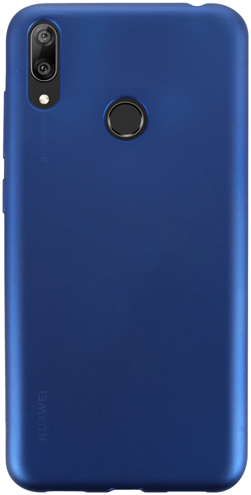 Huawei Y7 Prime 2019 szilikon tok fényes sötétkék