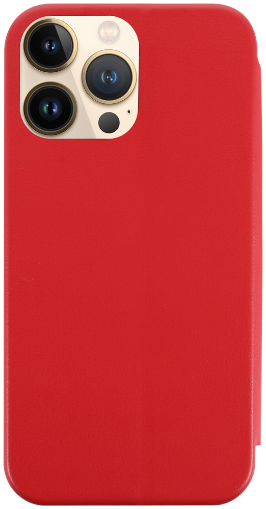 Apple iPhone 13 Pro Max oldalra nyíló mágneses flipes bőrtok prémium minőség piros