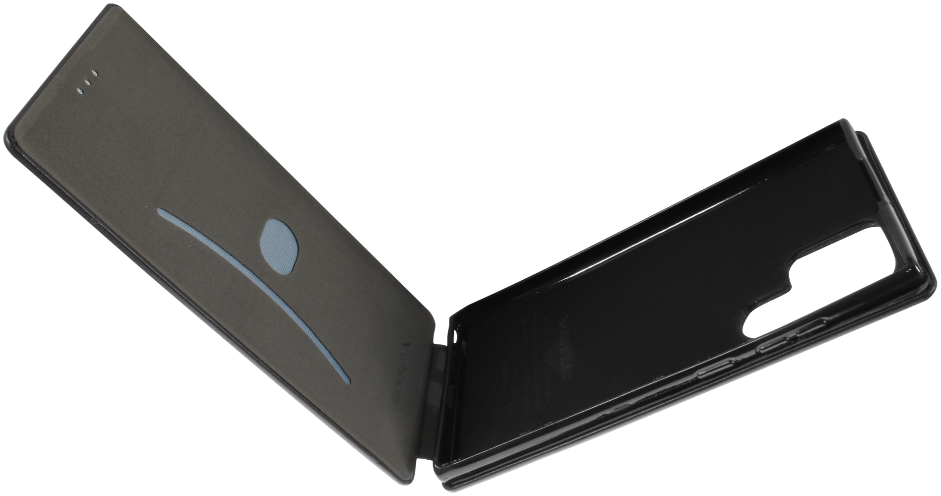 Samsung Galaxy S22 Ultra 5G (SM-S908B) lenyíló mágneses flipes bőrtok prémium minőség fekete