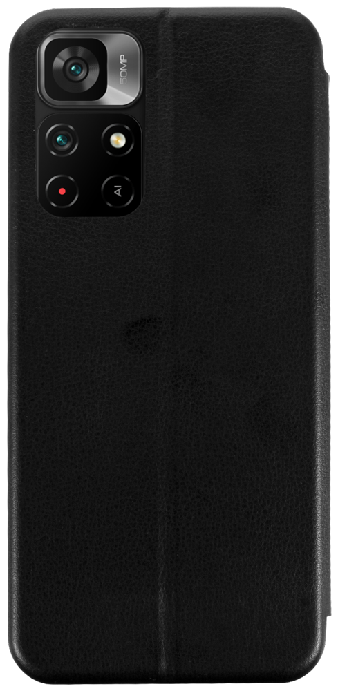 Xiaomi Poco M4 Pro 5G oldalra nyíló mágneses flipes bőrtok prémium minőség fekete
