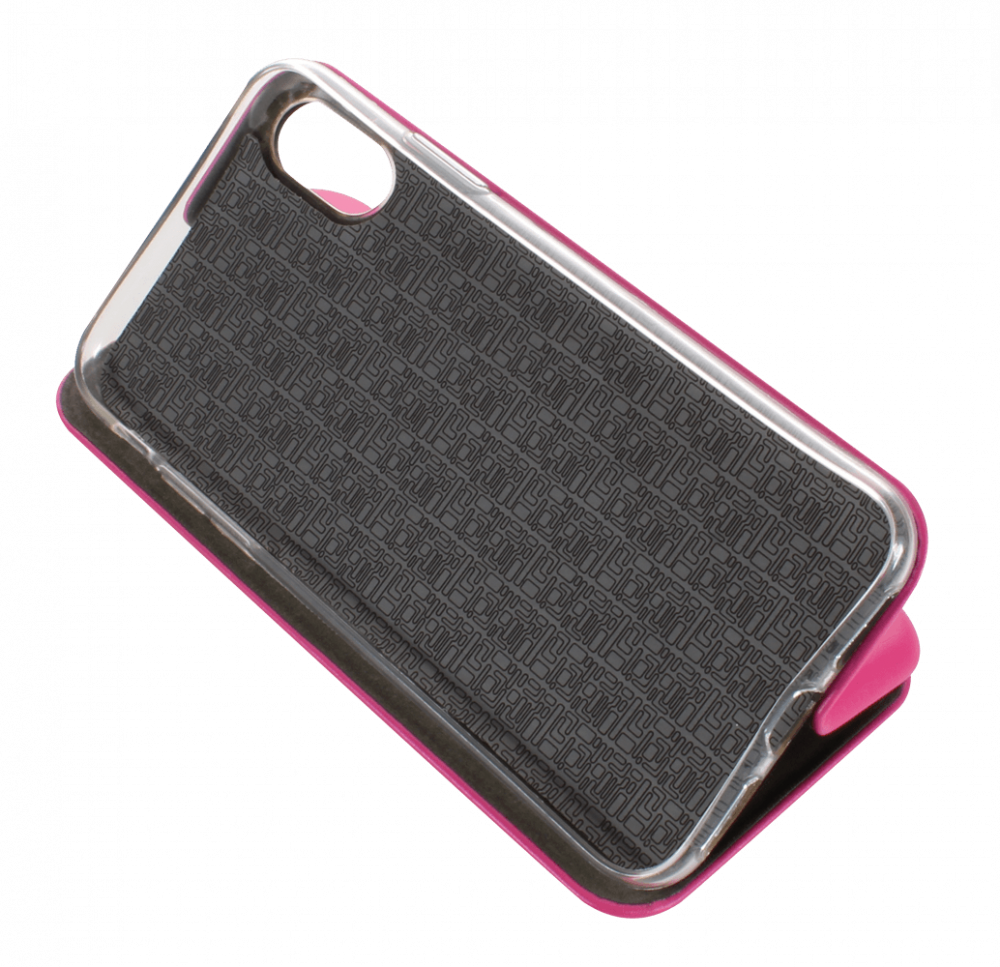 Apple iPhone XS oldalra nyíló mágneses flipes bőrtok prémium minőség rózsaszín