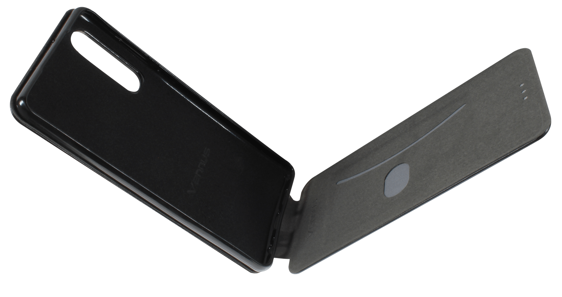 Huawei P30 lenyíló mágneses flipes bőrtok prémium minőség fekete