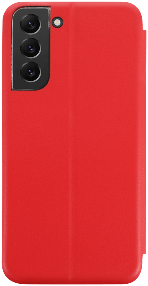 Samsung Galaxy S22 Plus 5G (SM-S906B) oldalra nyíló mágneses flipes bőrtok prémium minőség piros