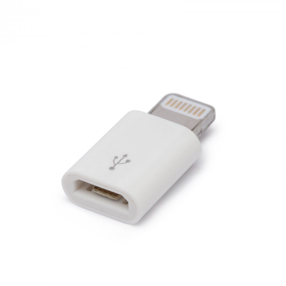 Xiaomi Redmi Note 11S átalakító adapter micro USB csatlakozóról Lightning csatlakozóra fehér