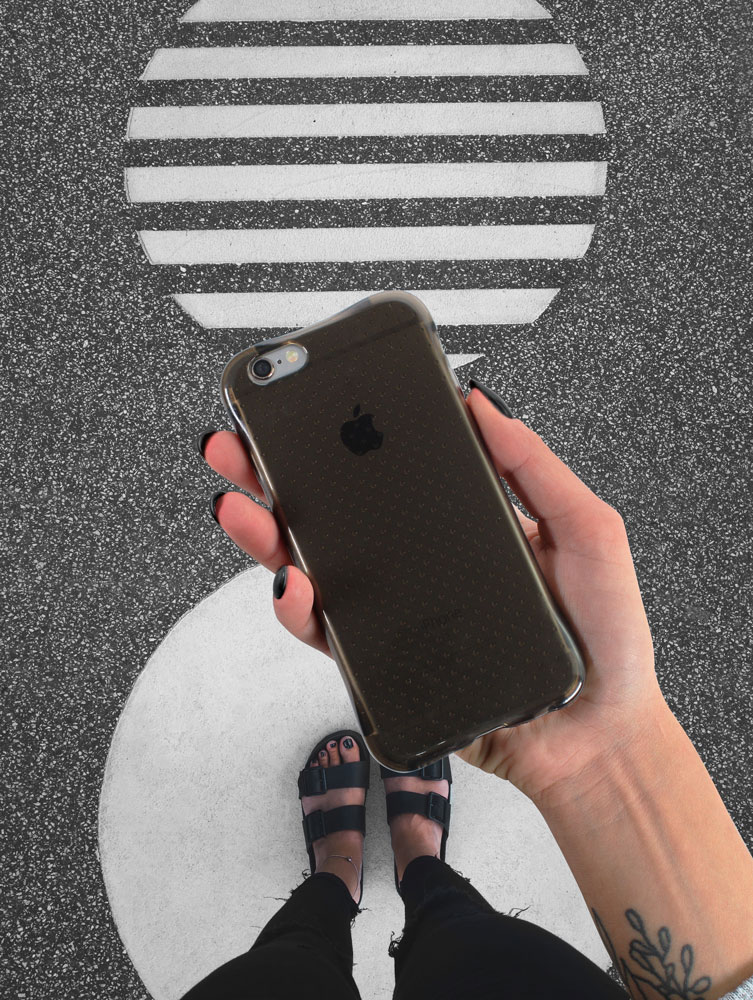 Samsung Galaxy S6 Edge (G925) szilikon tok légpárnás sarok füstszínű