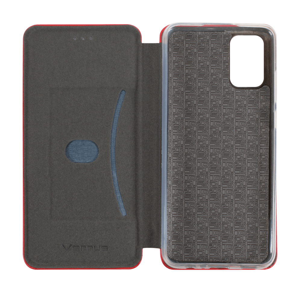Samsung Galaxy A02s (SM-A025) oldalra nyíló mágneses flipes bőrtok prémium minőség piros