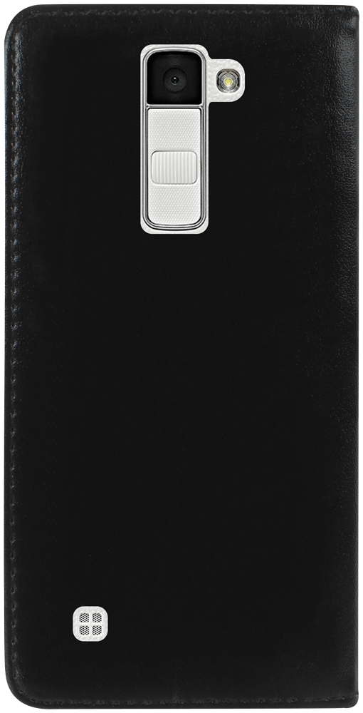 LG K8 (K350n) oldalra nyíló flipes bőrtok asztali tartó funkciós fekete
