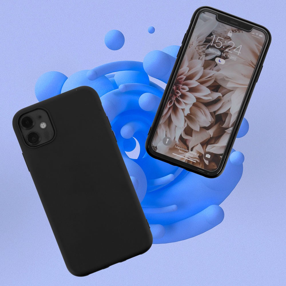 Nokia 3 2018 (Nokia 3.1) szilikon tok matt-fényes keret fekete