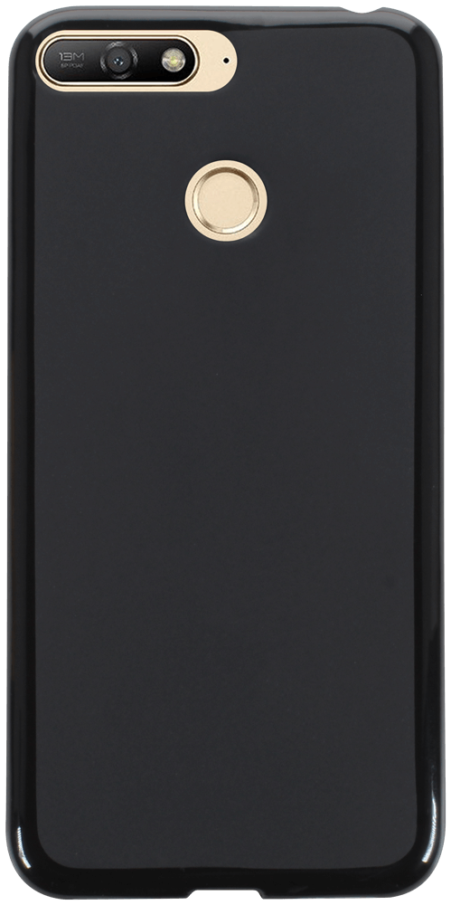 Huawei Honor 7A szilikon tok matt-fényes keret fekete