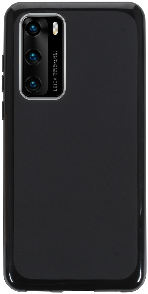Huawei P40 szilikon tok matt-fényes keret fekete