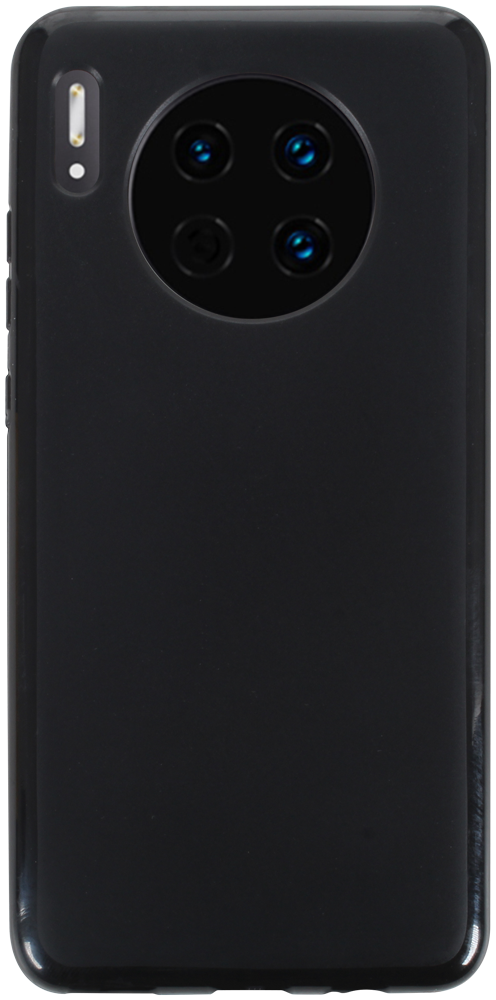 Huawei Mate 30 szilikon tok matt-fényes keret fekete