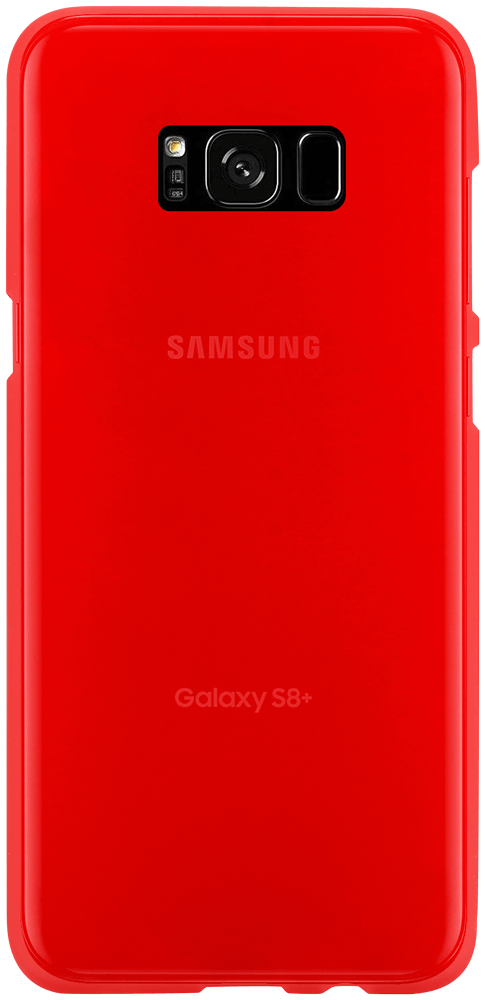Samsung Galaxy S8 Plus (G955) szilikon tok matt-fényes keret piros