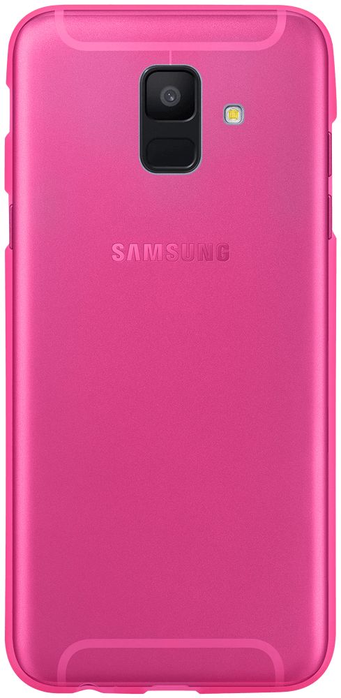 Samsung Galaxy A6 2018 (A600) szilikon tok matt-fényes keret rózsaszín