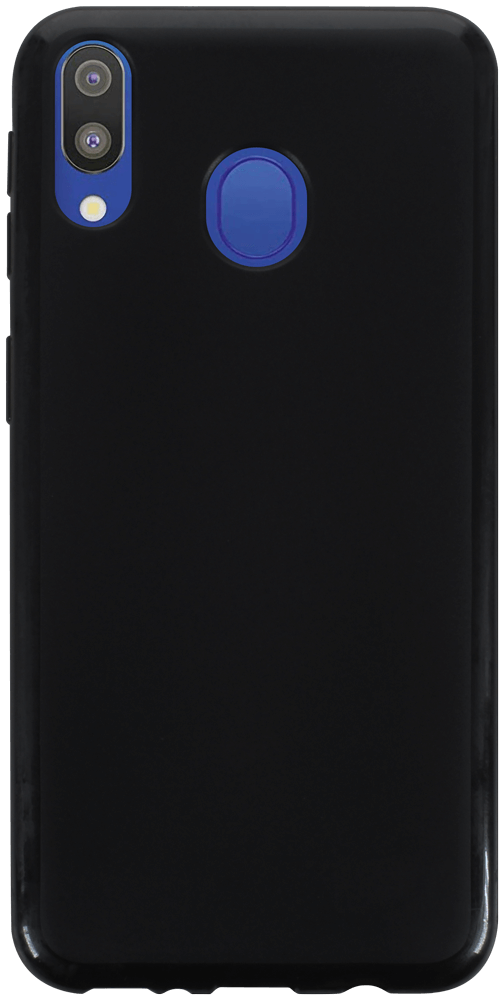 Samsung Galaxy M20 (SM-M205) szilikon tok matt-fényes keret fekete