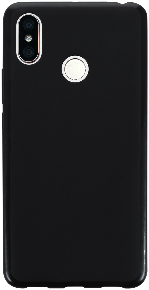 Xiaomi Mi Max 3 szilikon tok matt-fényes keret fekete
